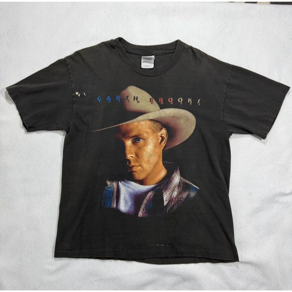 Vintage Garth Brooks the horses tour Concert T Black Size Medium T-shirt